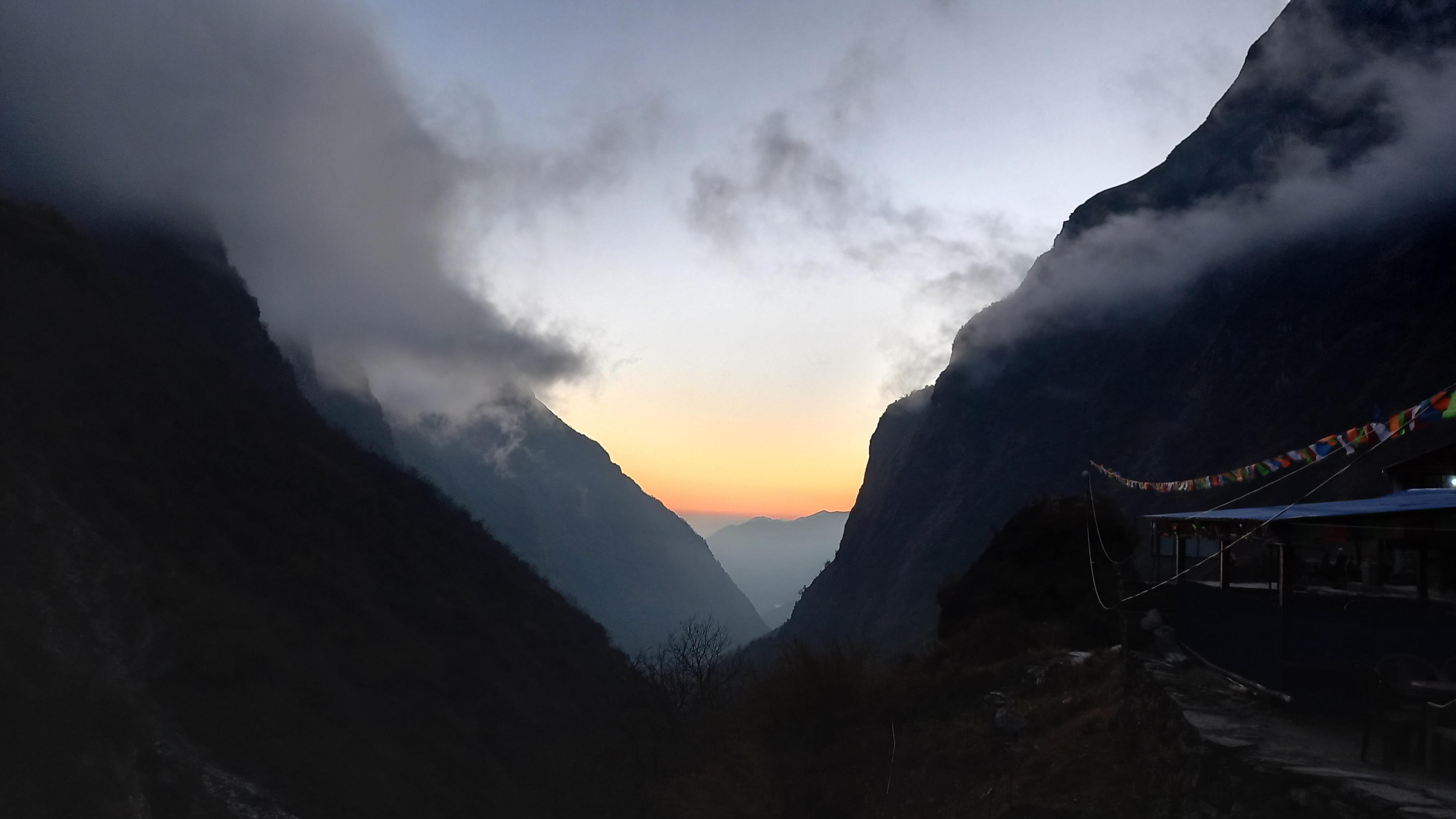 Himalayan sunset twilight